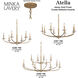 Atella 5 Light 12 inch Ashen Gold Wall Sconce Wall Light